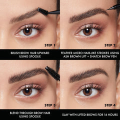NYX Lift and Snatch Brow Tint Pen brow-glue-application shows seamless prep for lifted brows.