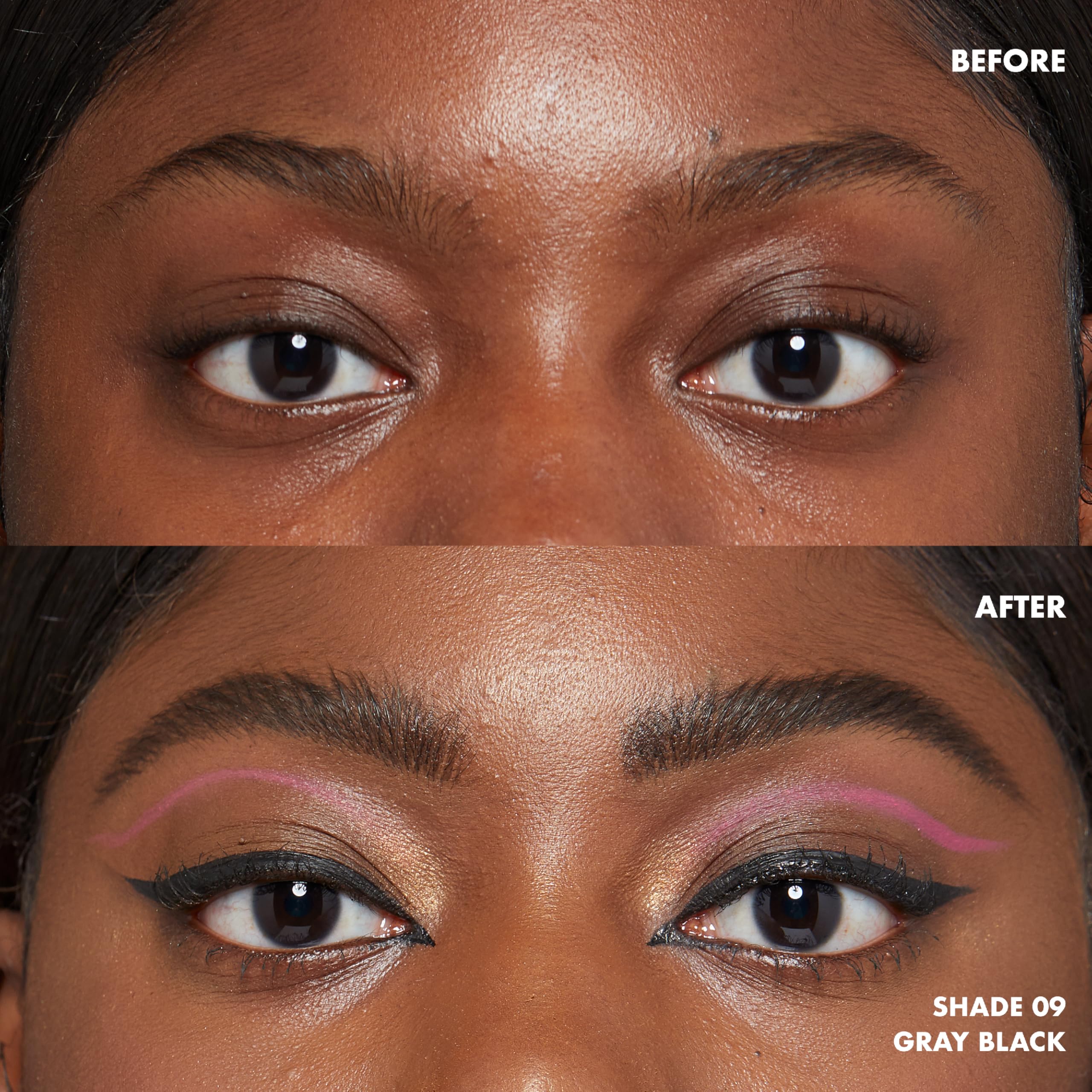 NYX Lift and Snatch Brow Tint Pen swatch on arm demonstrates buildable shade for subtle to bold looks.