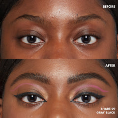 NYX Lift and Snatch Brow Tint Pen swatch on arm demonstrates buildable shade for subtle to bold looks.