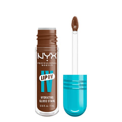 NYX Lip IV Splash N Spice bottle with glossy hydration and rich shade.