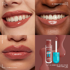 NYX Lip IV one-swipe color on lips for natural tint