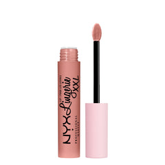 NYX Lip Lingerie XXL Matte Undress'd application view highlighting long-lasting velvet matte finish