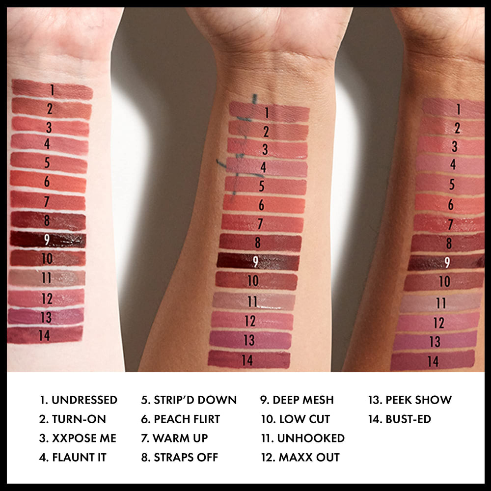 NYX Lip Lingerie XXL Matte Undress'd closeup emphasizes precise edge and full pout potential