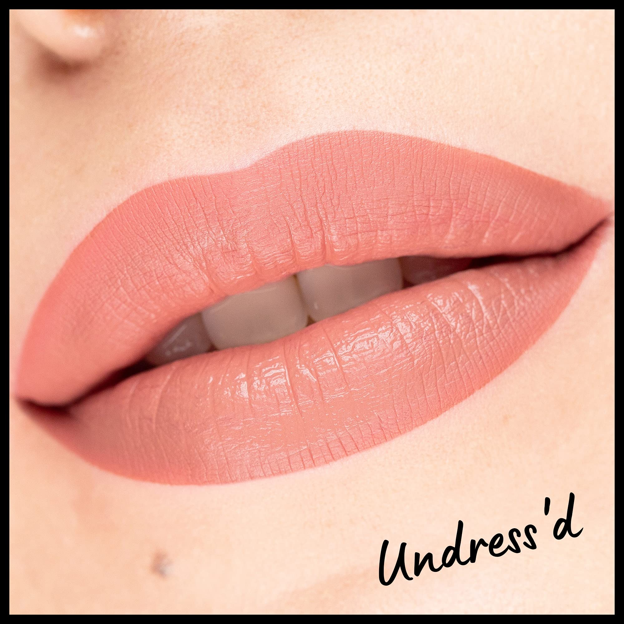 NYX Lip Lingerie XXL Matte Undress'd texture closeup shows creamy comfort and transfer-free wear