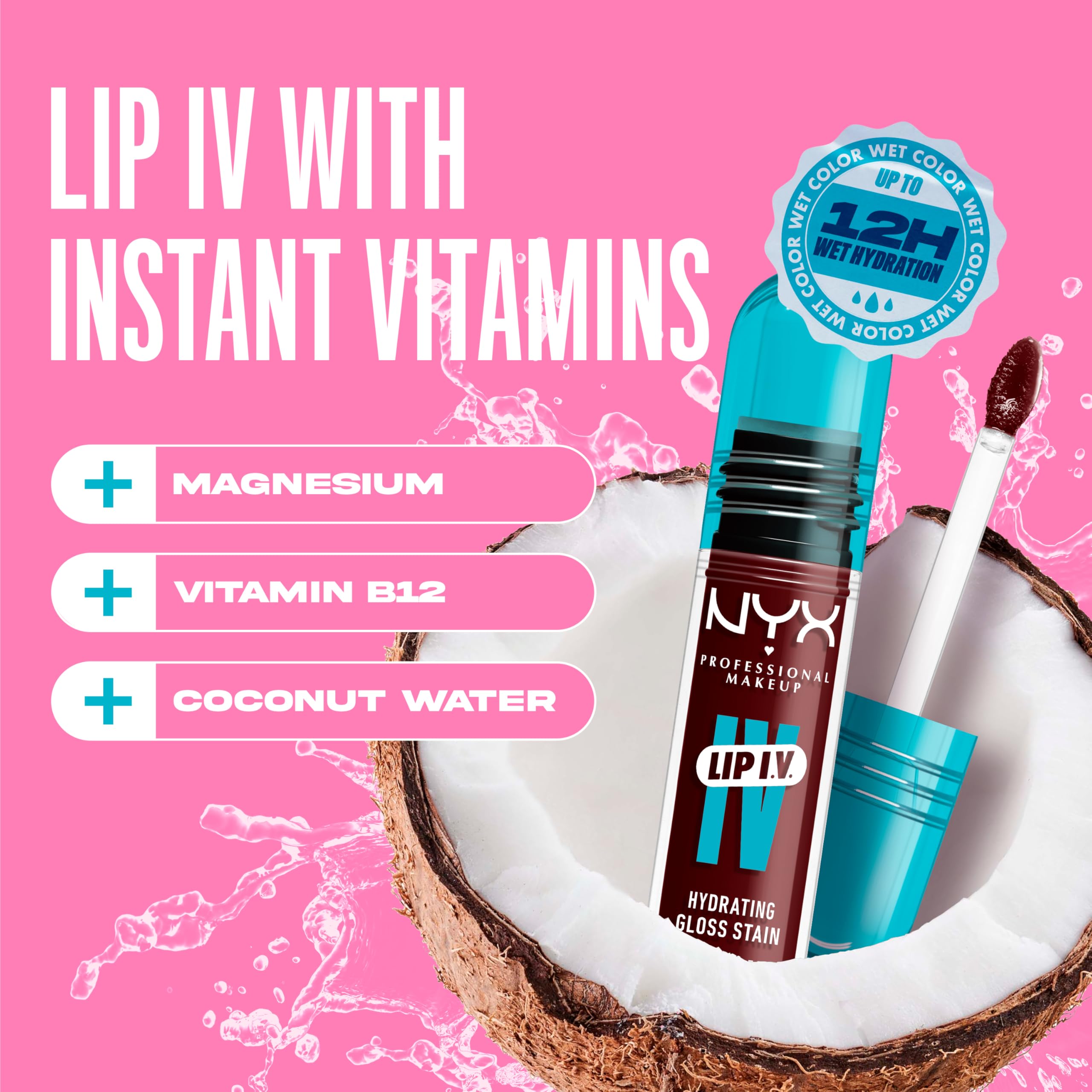 NYX Lip IV 16-shades display reveals versatile range from sheer to vibrant.
