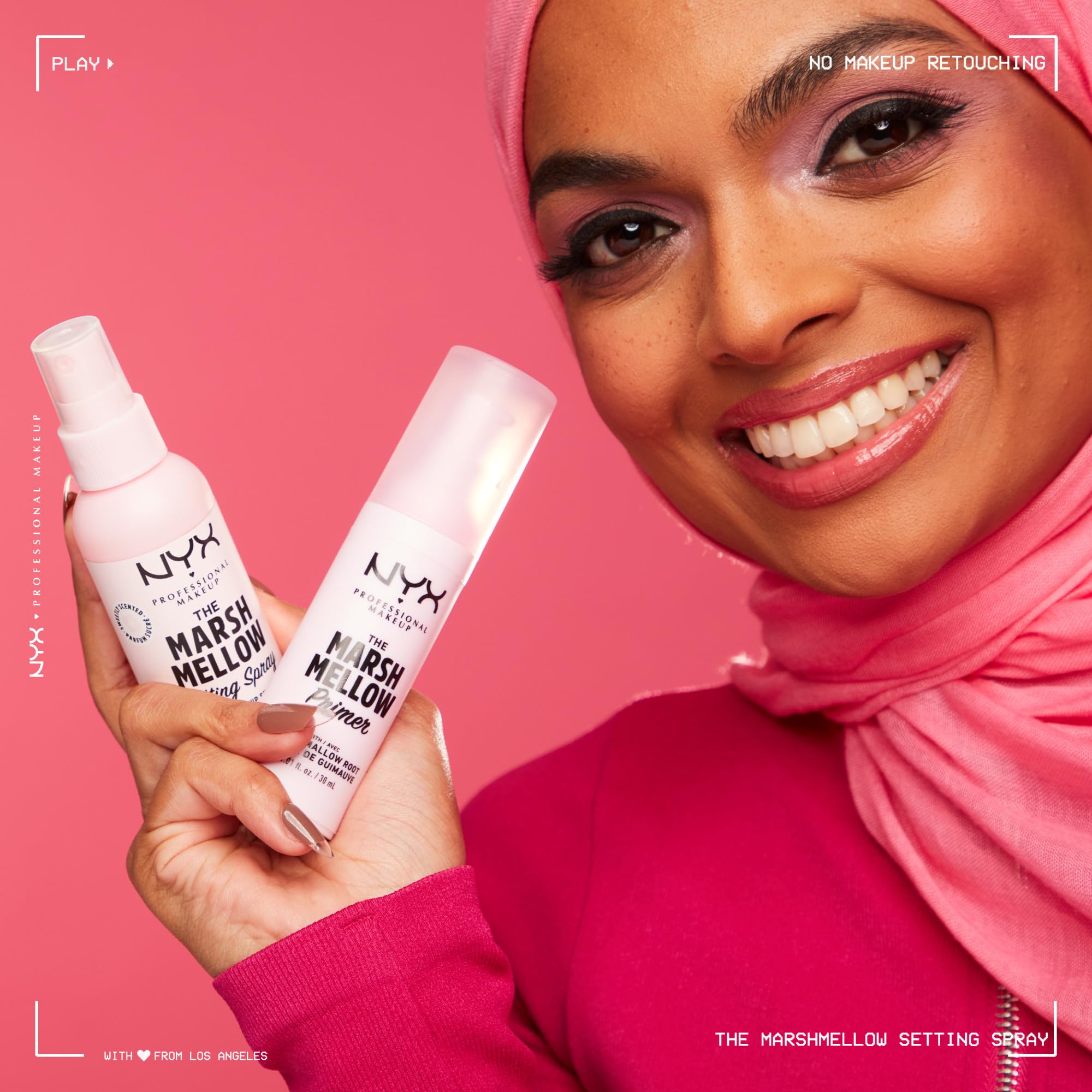 NYX Marshmellow Primer marshmallow root extract visual suggests gentle canvas.