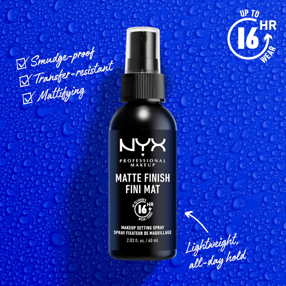 NYX PROFESSIONAL MAKEUP nozzle close-up demonstrating precise, even mist