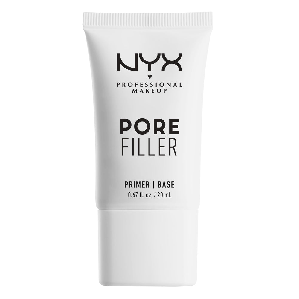 NYX Professional Makeup Pore Filler blurring primer bottle-pump helps create an oil-control matte base.