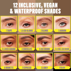 NYX PROFESSIONAL MAKEUP Micro Brow Pencil 12 shades vegan waterproof shows color options