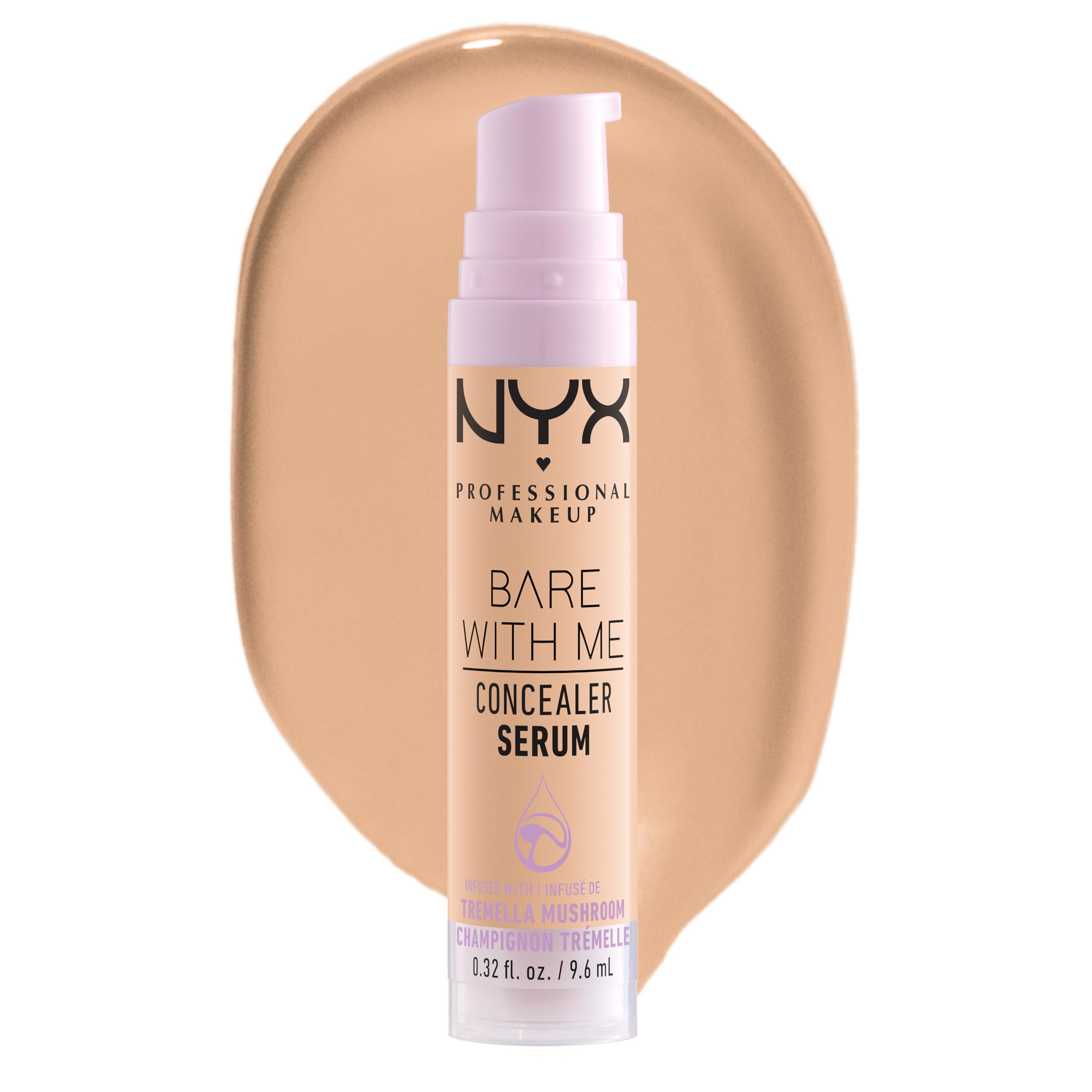 NYX Professional Makeup Bare With Me Concealer Serum packaging highlights skin-friendly hydration