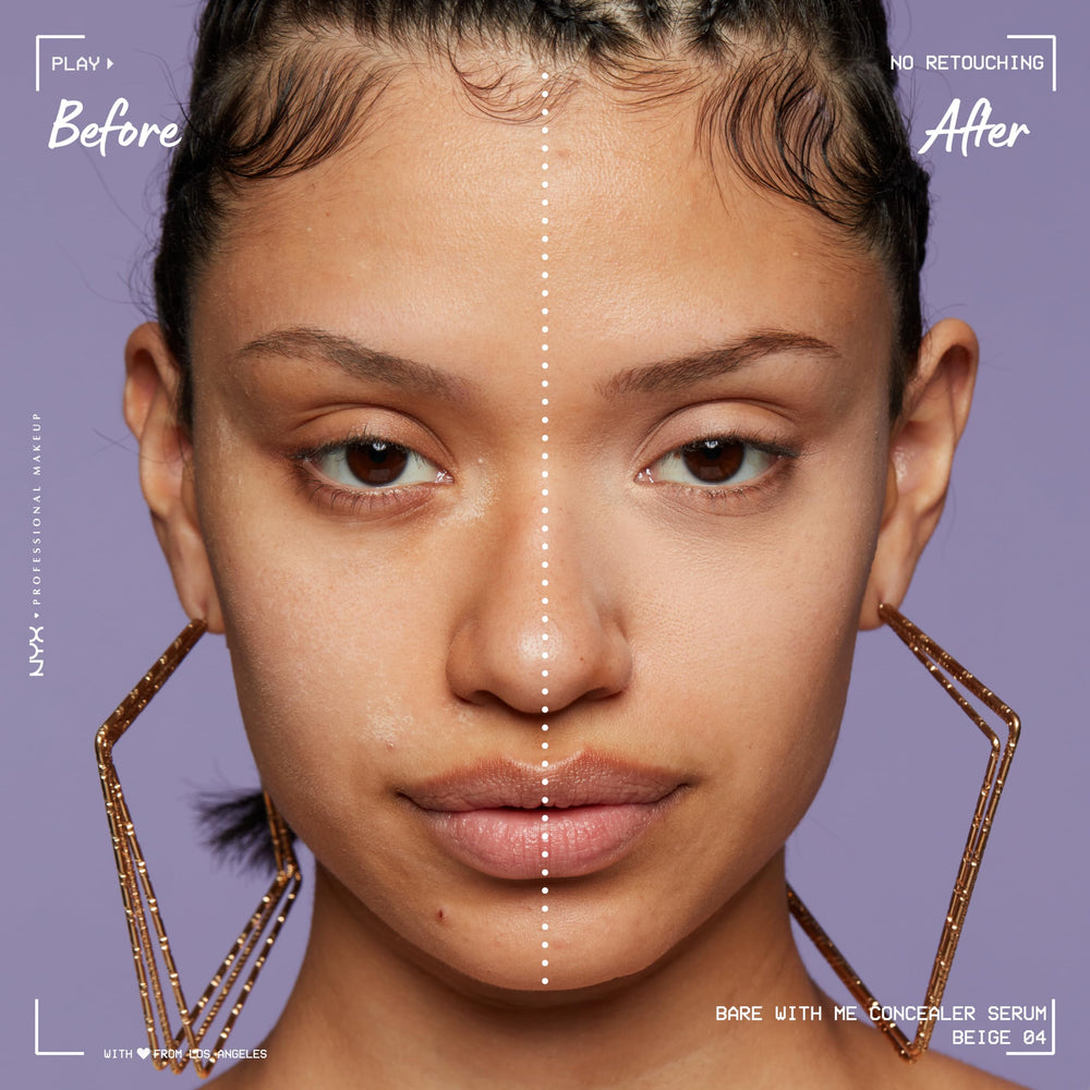 Bare With Me under-eye application demonstrates natural, medium coverage for brighter eyes