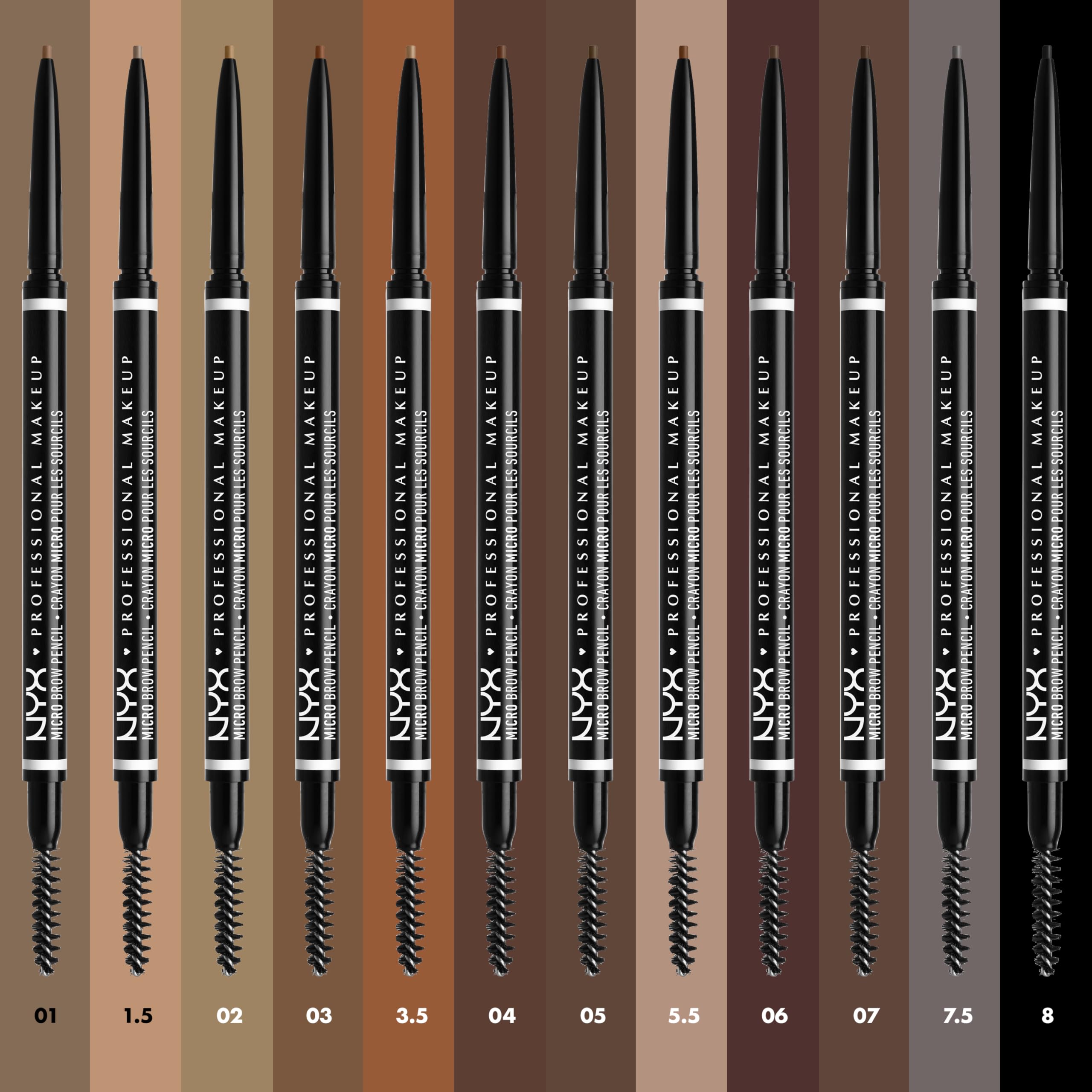NYX PROFESSIONAL MAKEUP Micro Brow Pencil closeup shows brow stroke detail