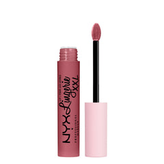 NYX Lip Lingerie XXL Flaunt It in dusty pink, closed-cap swatch for everyday wear.