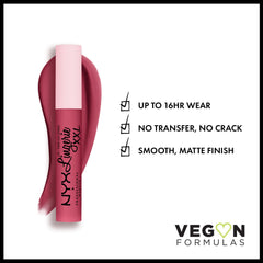 NYX Lip Lingerie XXL Matte: fórmula sin transferencia para uso diario.