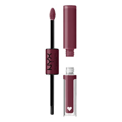 NYX Shine Loud base coat application with lip-loving oils for rich color