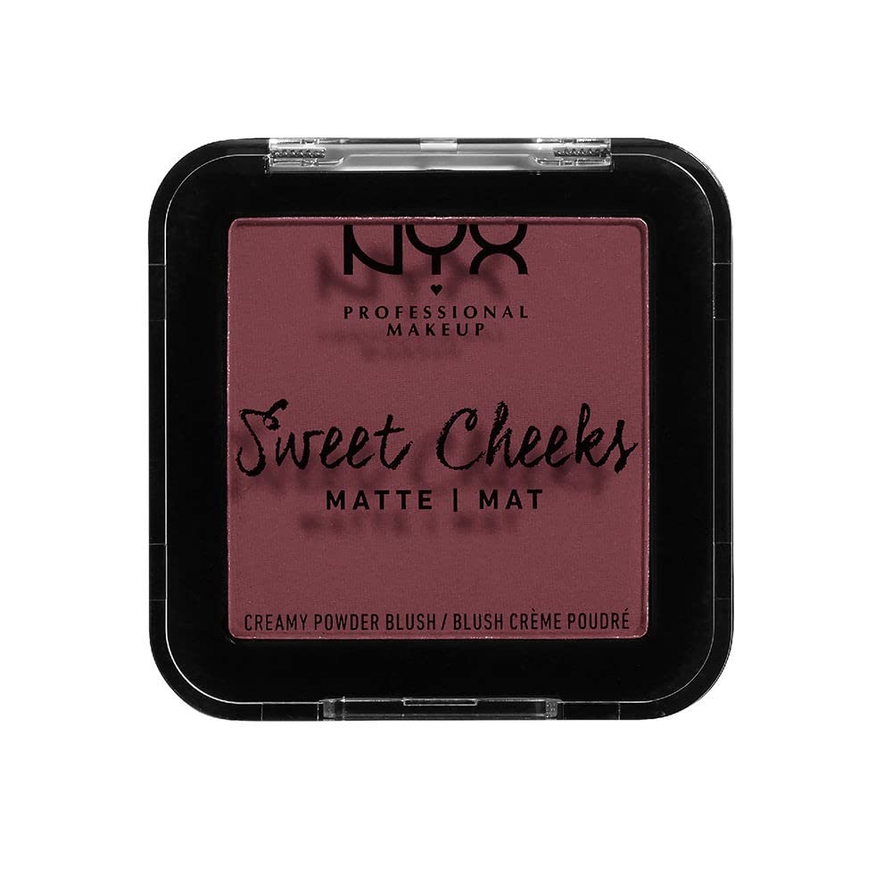 NYX Sweet Cheeks Matte Blush Bang Bang swatch for vibrant matte cheek color