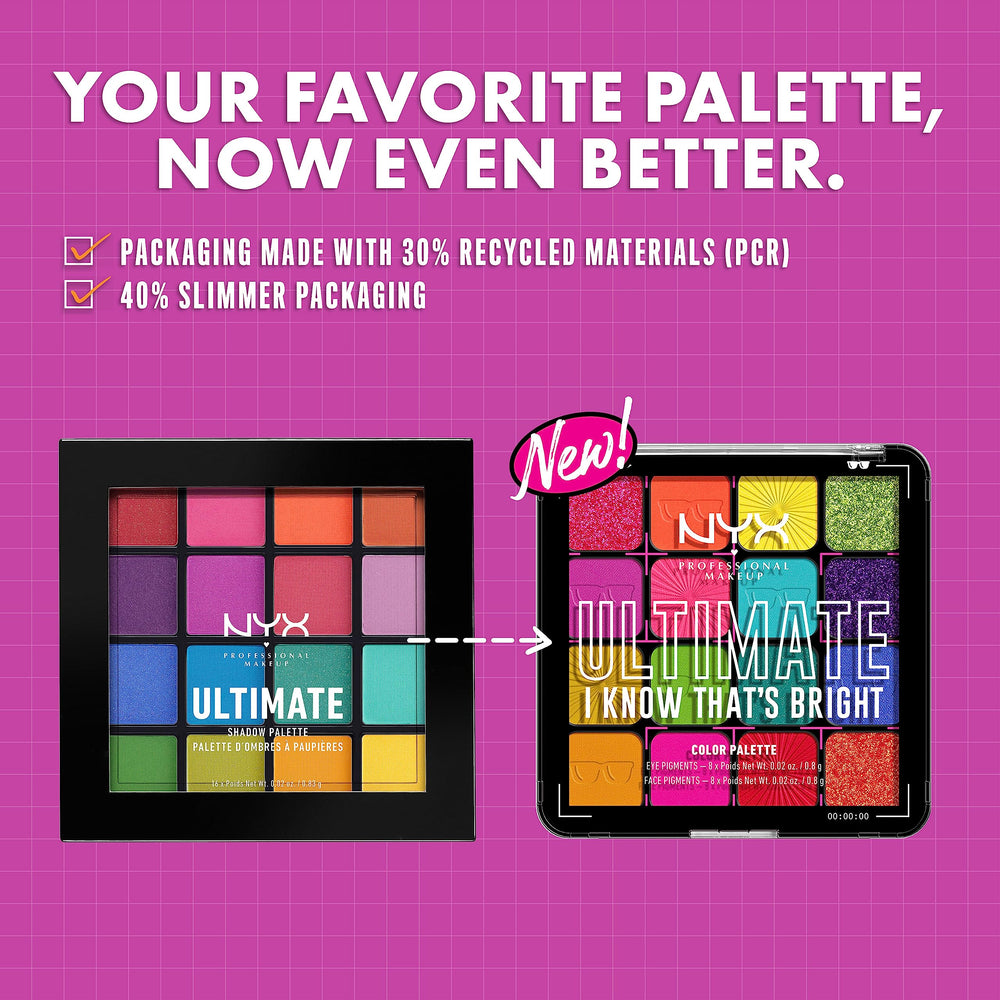 NYX Ultimate Shadow Palette color story bright for vibrant eye looks
