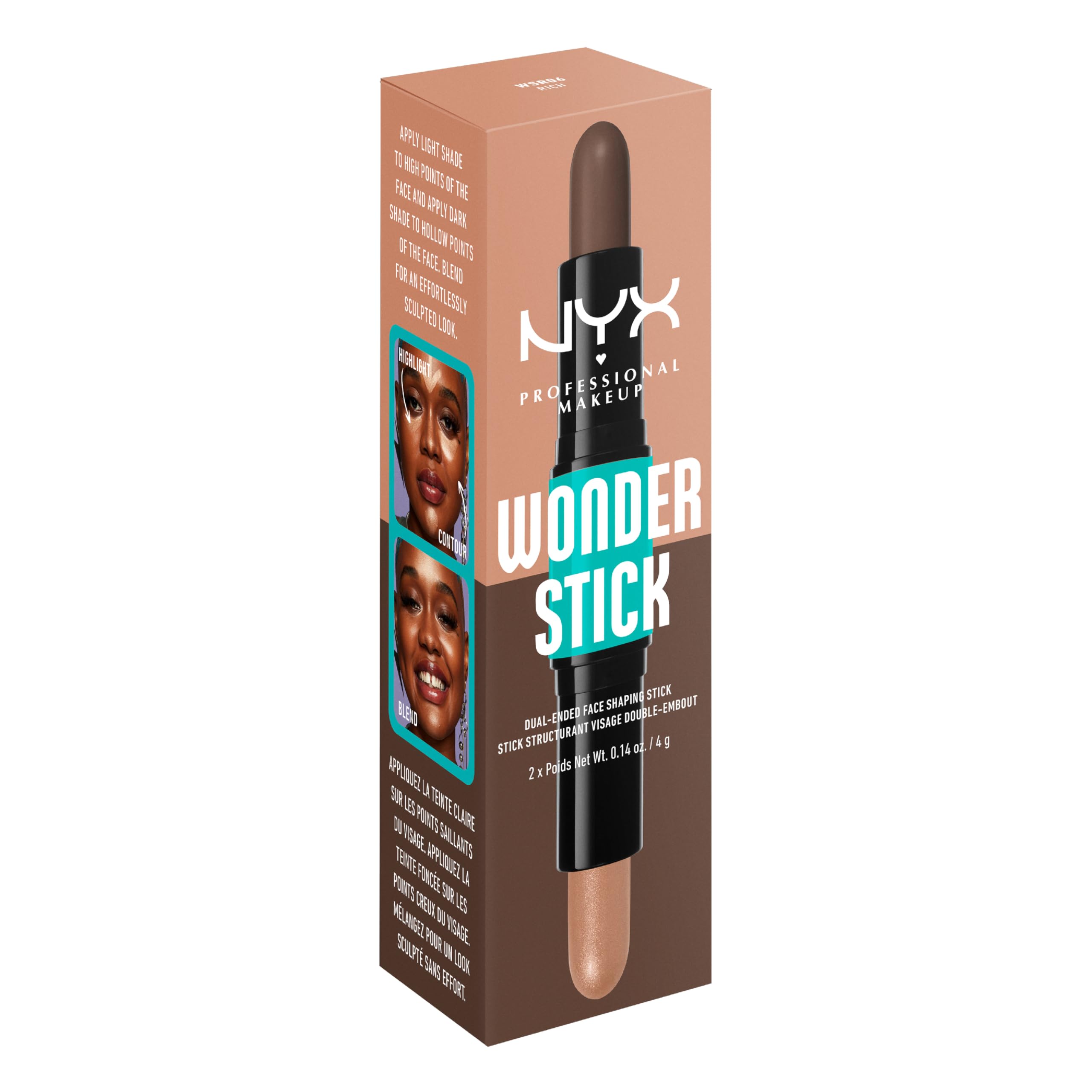 NYX Wonder Stick compact packaging fits makeup bags for on-the-go touchups