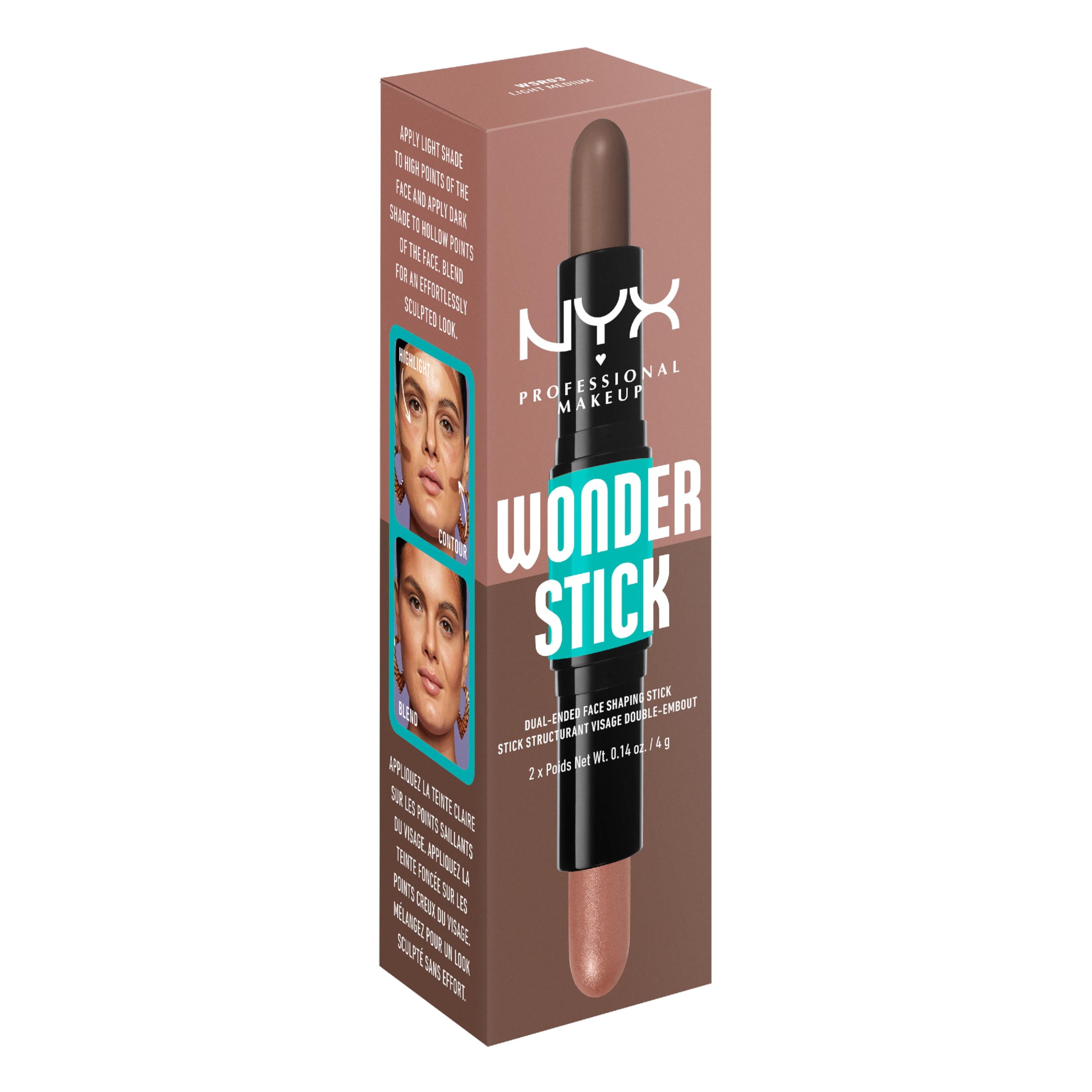 NYX Wonder Stick delivers a natural finish without a heavy makeup look.
