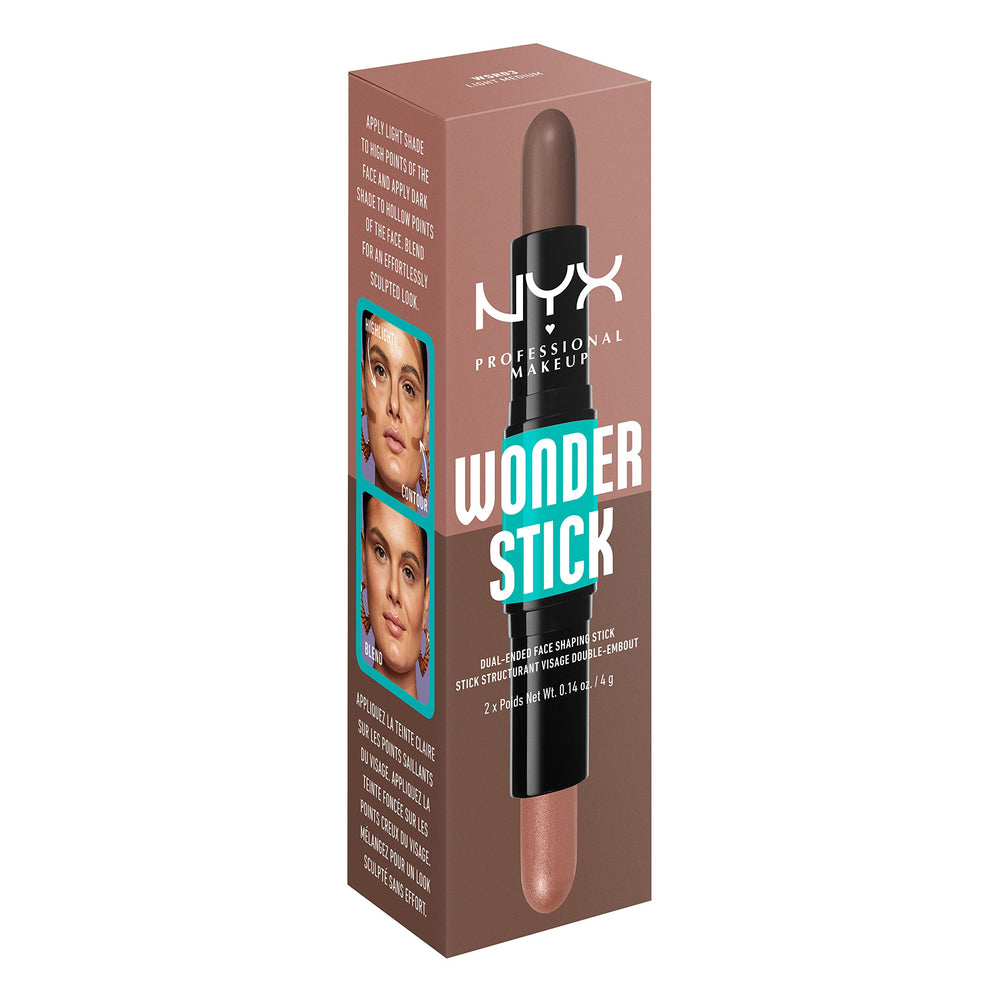 NYX Wonder Stick pairs with blush for a flush dimension and sun-kissed glow.