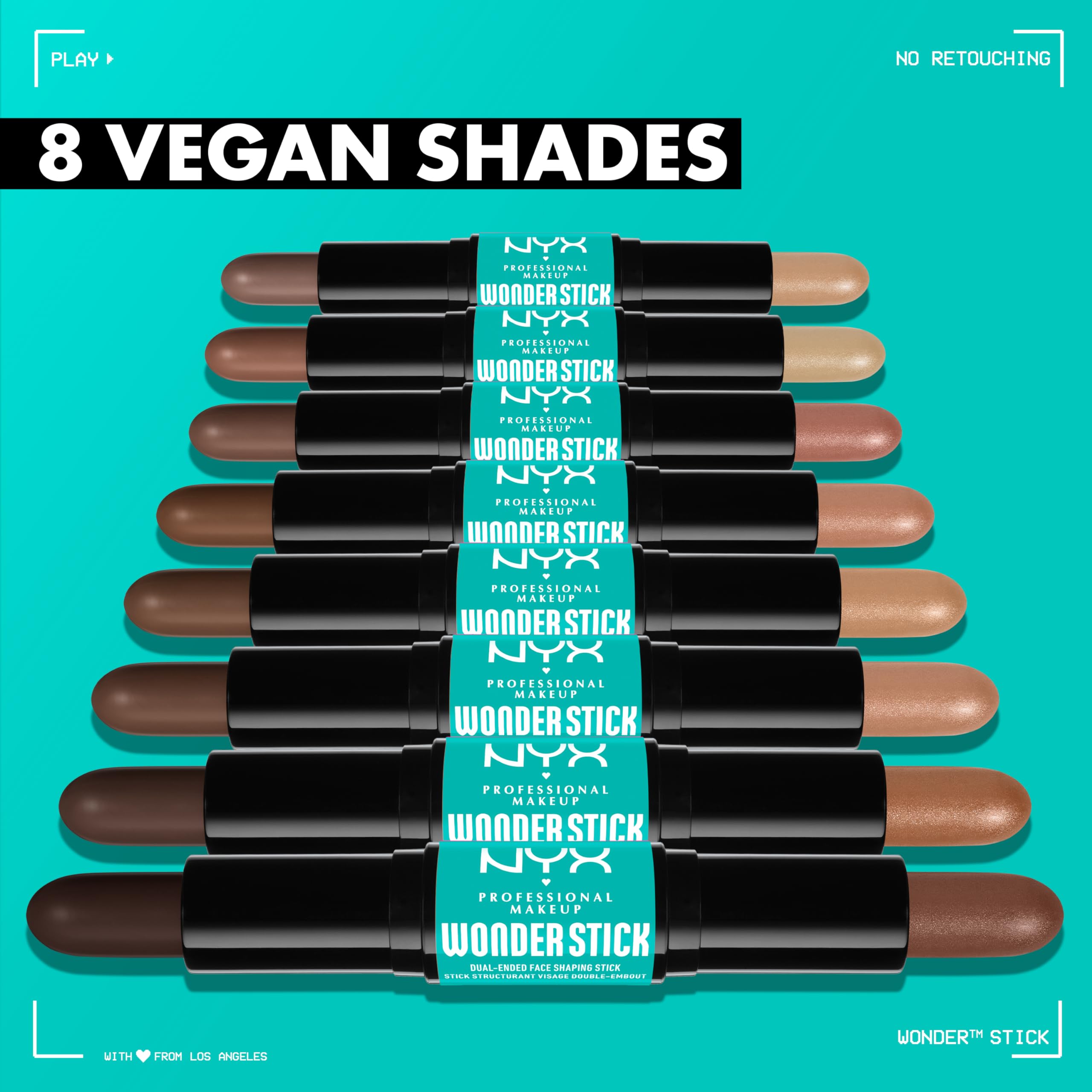 NYX Wonder Stick precision application enables targeted contouring on facial planes