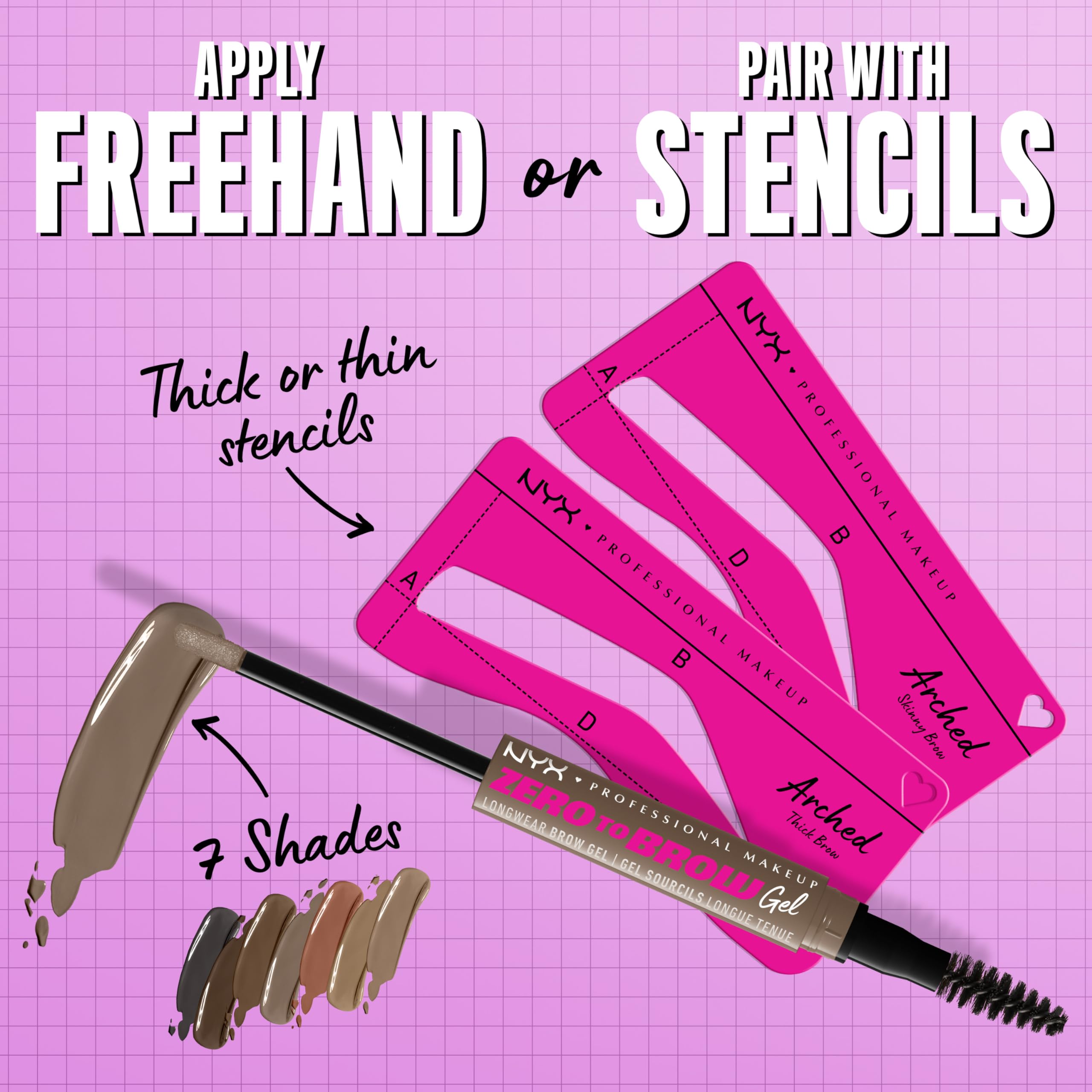 NYX Zero to Brow packaging featuring vegan, cruelty-free branding