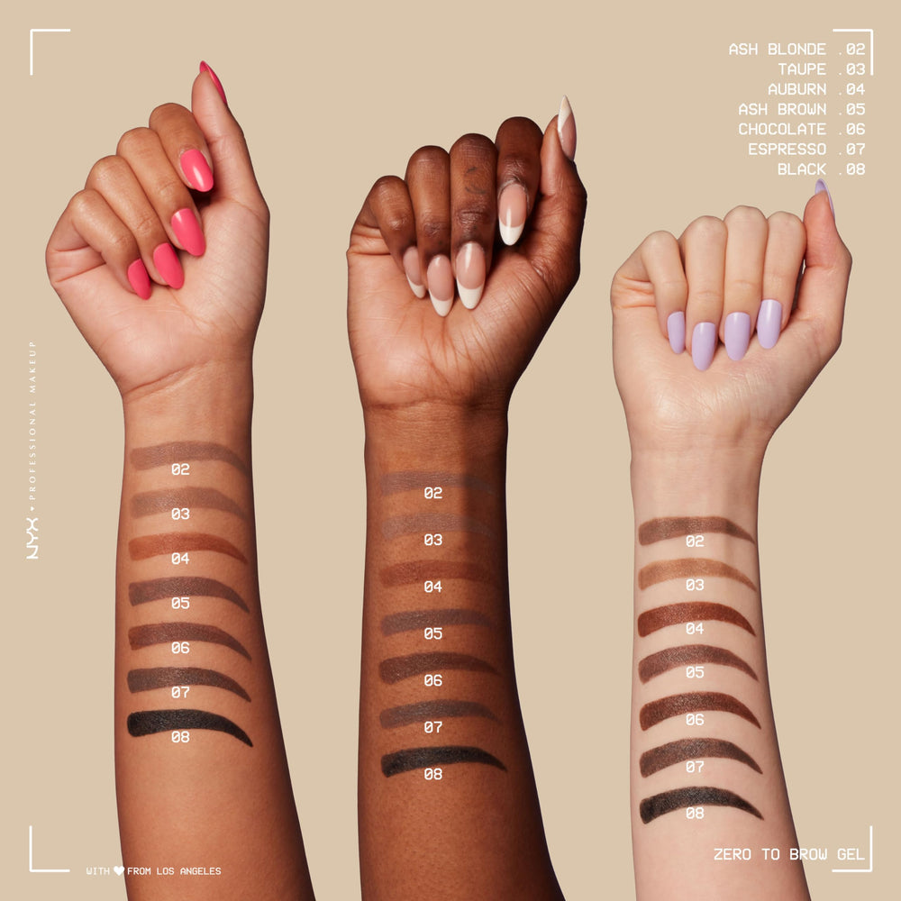 NYX Zero to Brow stencil compatibility for shaping brows