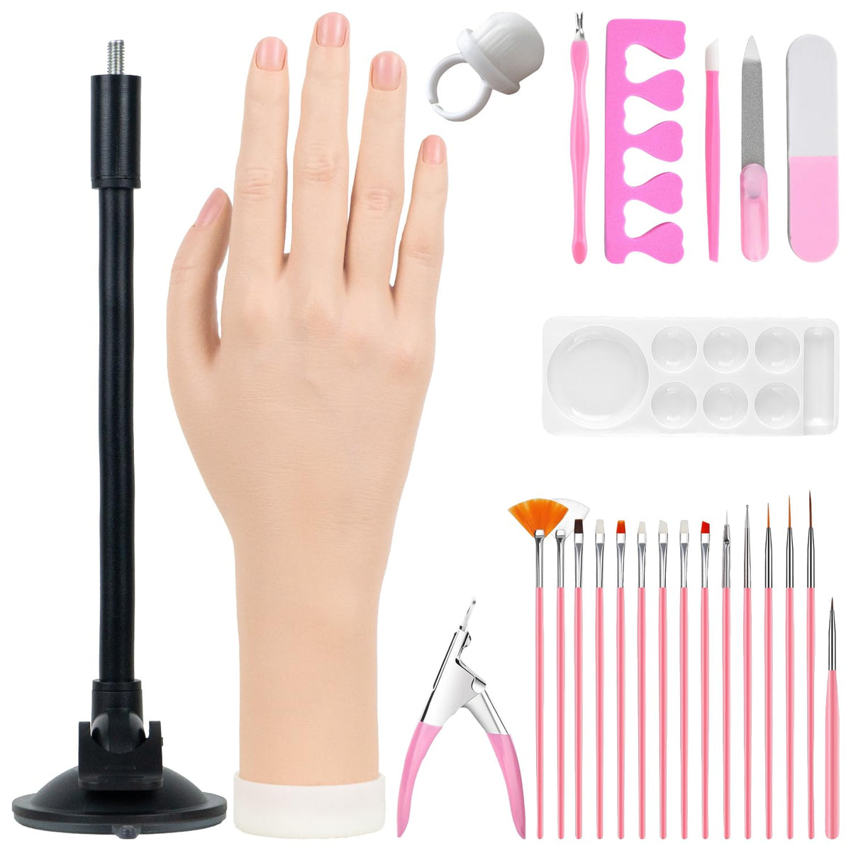 Nyxaphoralyn practice hand eco-friendly materials closeup for durable nail training