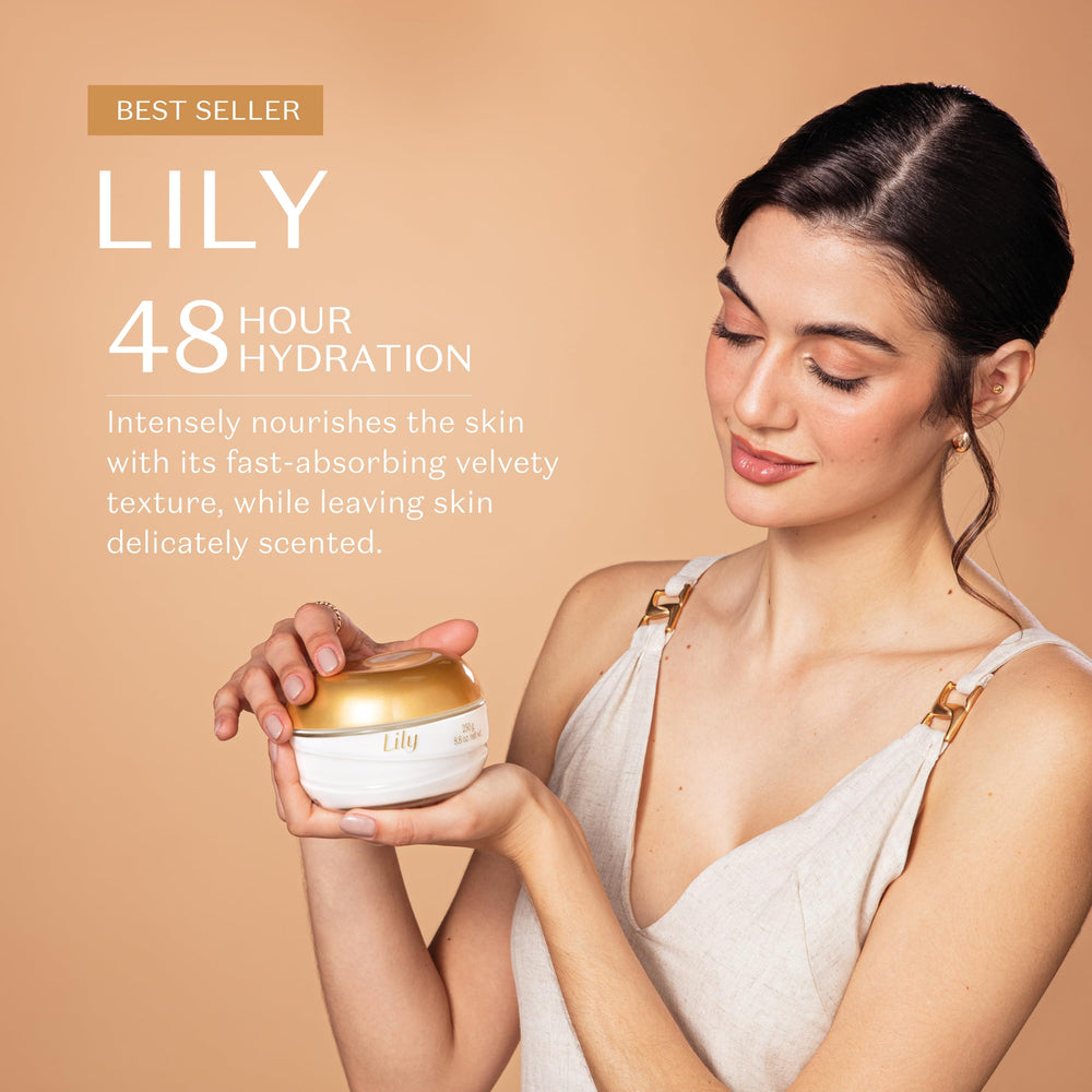 Close-up of Lily Satin cream texture for quick absorption