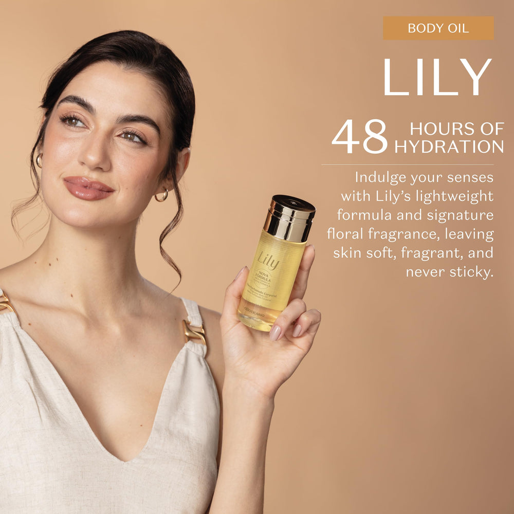 O BOTICARIO Lily Body Oil cap close-up for easy handling