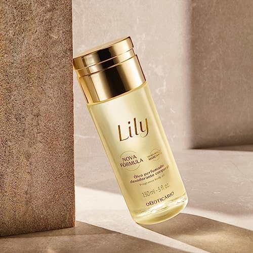 O BOTICÁRIO Lily Body Oil texture swatch highlights quick absorption