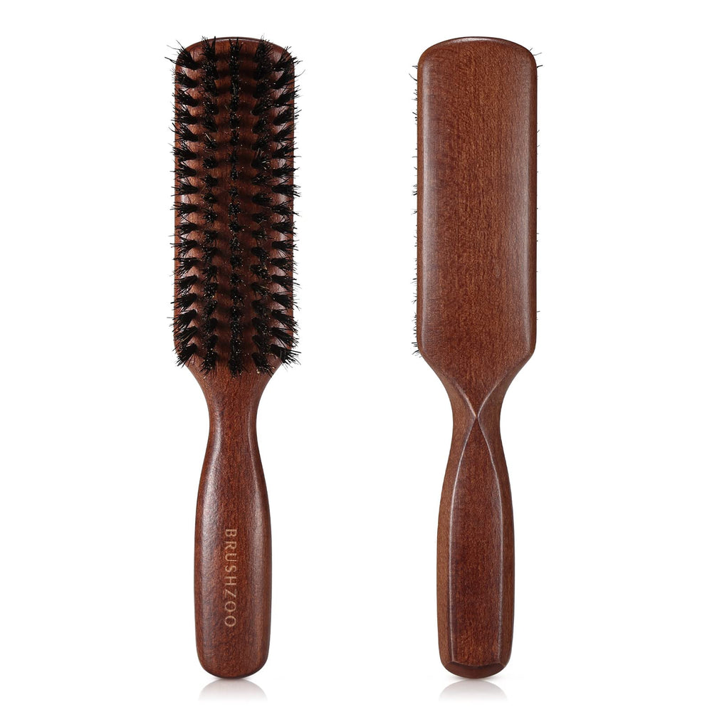 O BRUSHZOO hair brush boar bristles closeup for detangling and smoothing