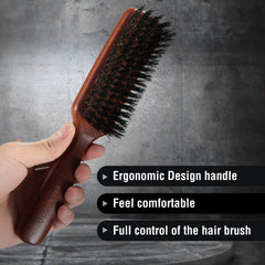 O BRUSHZOO hair brush wooden handle natural materials for comfortable grooming