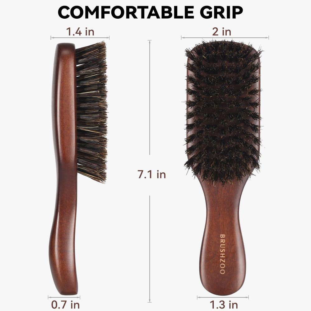 O BRUSHZOO natural beech wood handle highlights durable craftsmanship