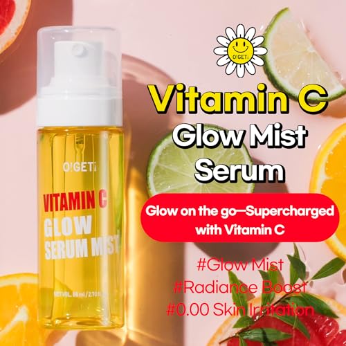 O!GETi Vitamin C Glow Serum Mist spray-action for quick, even hydration.