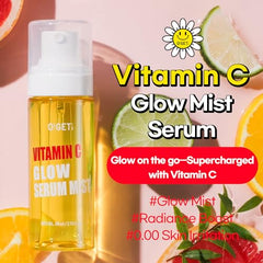 O!GETi Vitamin C Glow Serum Mist spray-action for quick, even hydration.