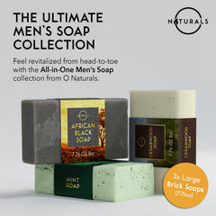 O Naturals Mint soap bar provides refreshing, cooling cleanse for men