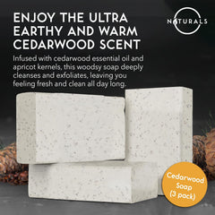 O Naturals cedarwood bar lather shows creamy foam ideal for daily cleansing.