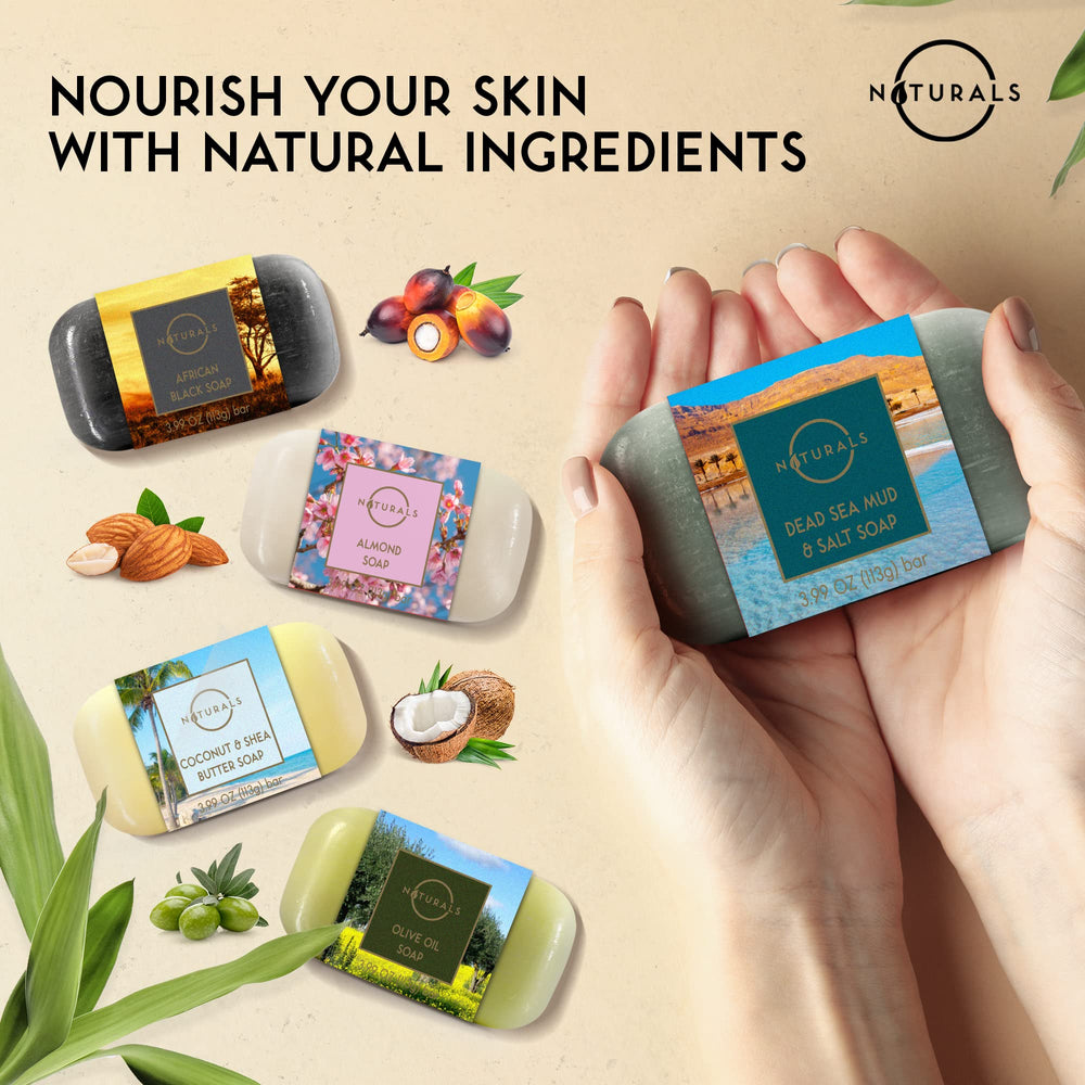 O NATURALS fig bar close-up with apricot kernels for thorough body scrub.