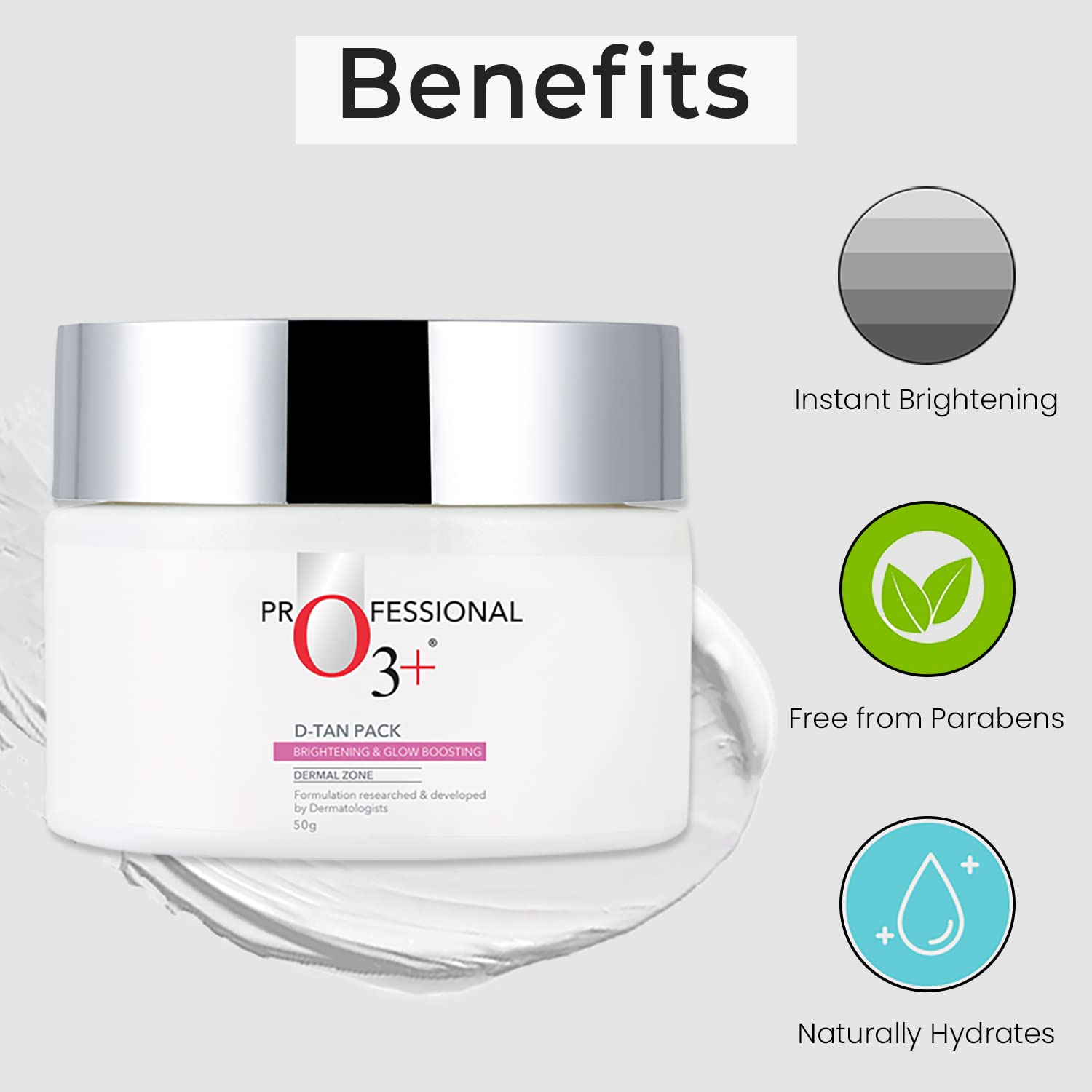 O3+ D-Tan Pack eucalyptus oil detail emphasizing cooling and purification.