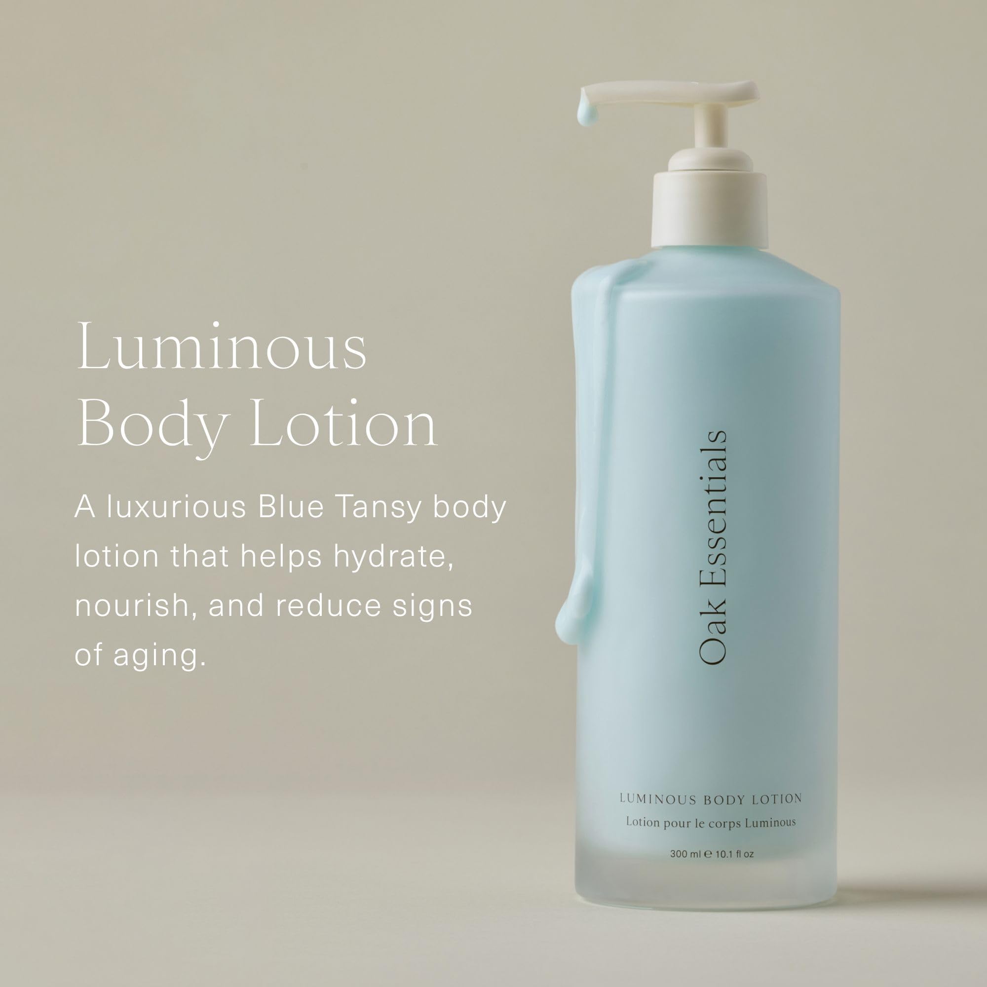 Oak Essentials Blue Tansy texture closeup demonstrates calming, hydrating cream