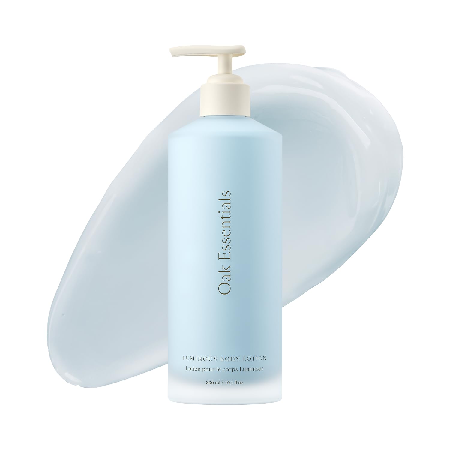 Oak Essentials Luminous Body Lotion bottle-front delivers daily moisturization