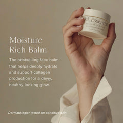 Oak Essentials Moisture Rich Balm application close-up highlighting creamy-to-oil texture for deep hydration