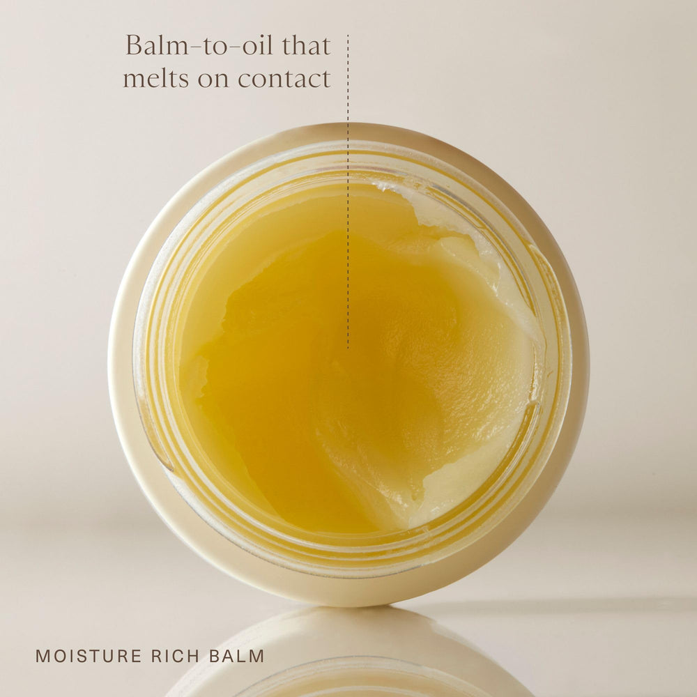 Oak Essentials Moisture Rich Balm label highlights clean, silicone-free and cruelty-free standards
