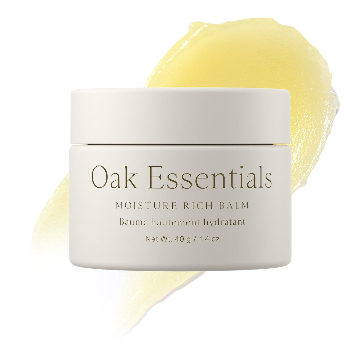 Oak Essentials Moisture Rich Balm packaging image showing travel-friendly tube for on-the-go hydration