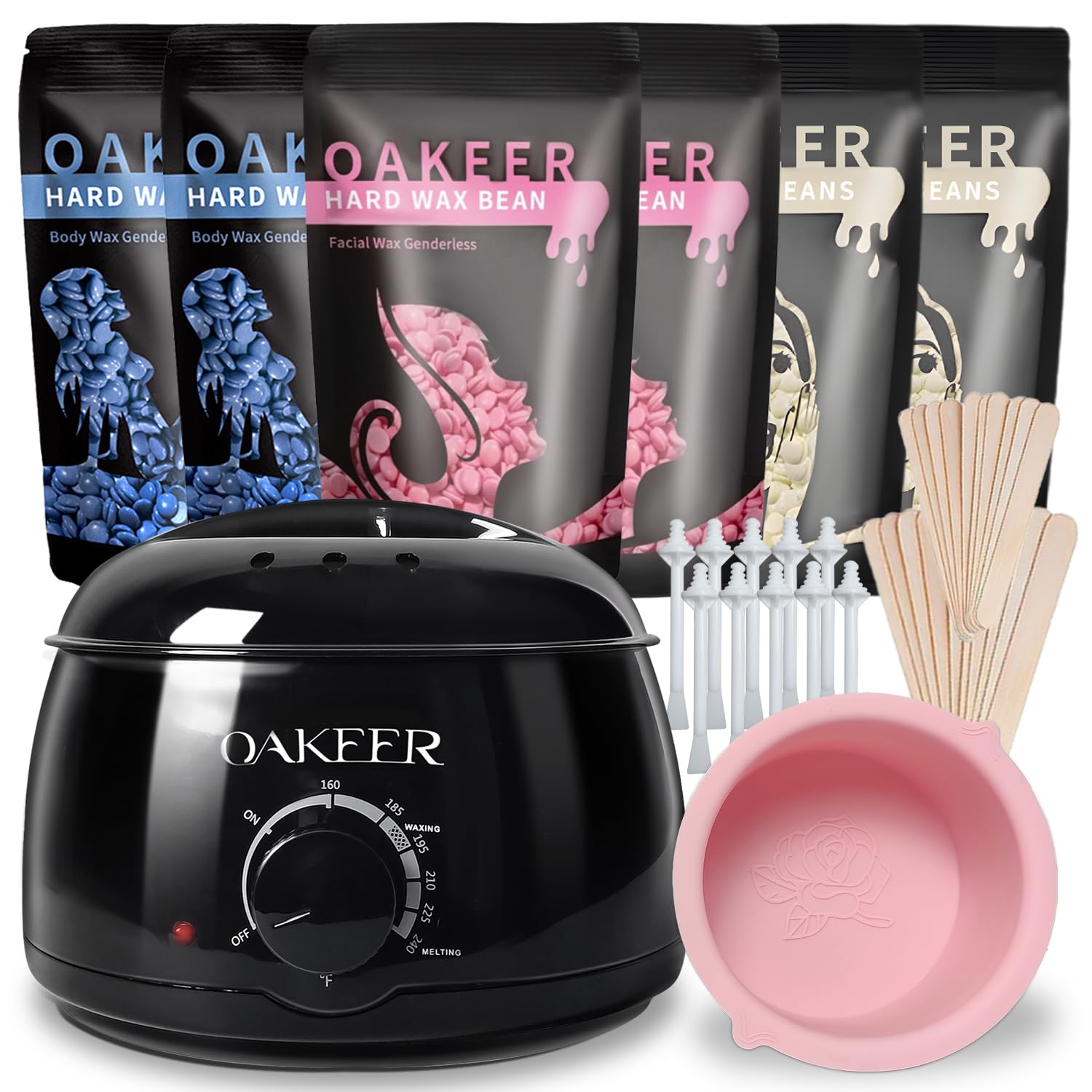 OAKEER wax warmer 400ml on counter for at home salon quality waxing.