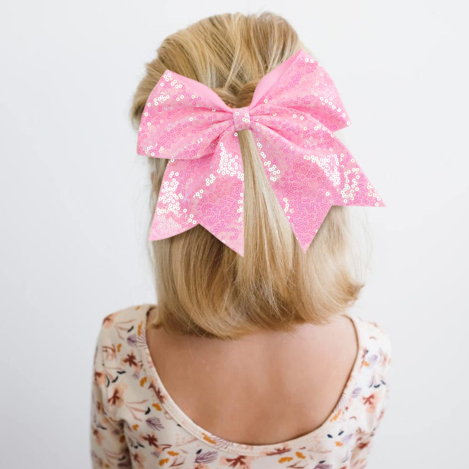 Oaooleer sequin mixed colors bows closeup shows craftsmanship and versatility.