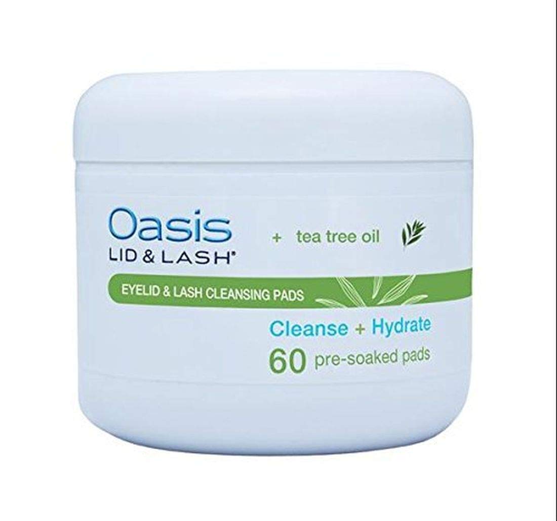 Oasis Tears lid-lash cleansing pad for gentle eyelid and lash cleansing.