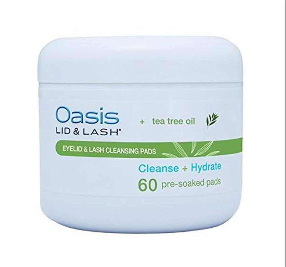 Oasis Tears lid-lash cleansing pad for gentle eyelid and lash cleansing.