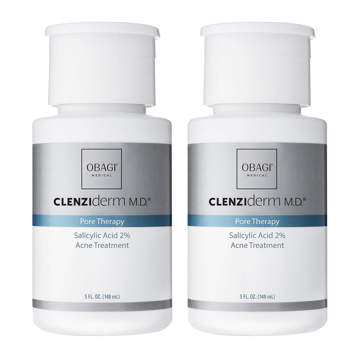 Obagi CLENZIderm Pore Therapy toner bottle close-up for clear pores.